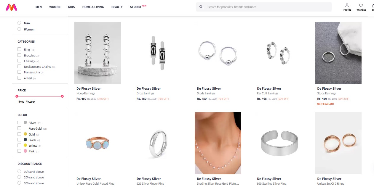 myntra onboarding 28 myntra onboarding Brand-De Flossy Silver
