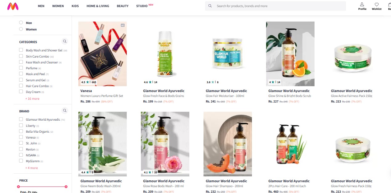 myntra onboarding 8 myntra onboarding Brand- Glamour world