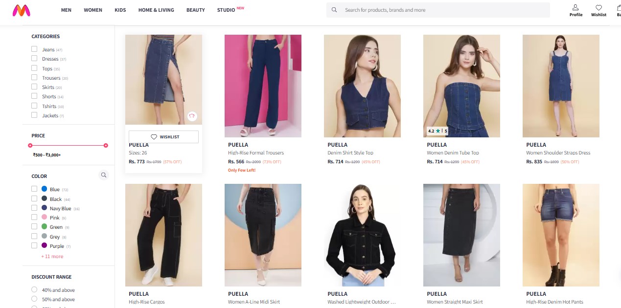 myntra onboarding 5 myntra onboarding Brand- Puella